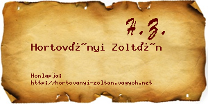 Hortoványi Zoltán névjegykártya